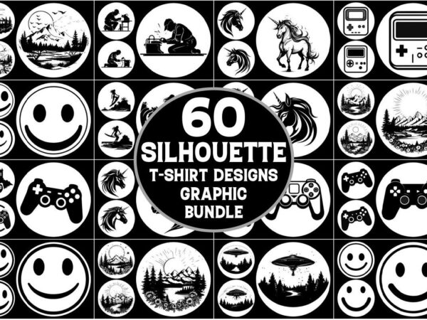 Silhouette craft t-shirt graphic bundle
