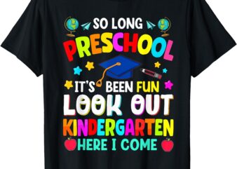 So Long Preschool Graduation Graduate Teacher Kid Boy Girl T-Shirt