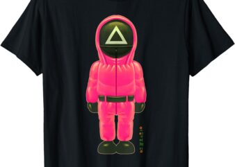 Squid Game The Pink Soldier Full Body Chibi Chest Portrait T-Shirt