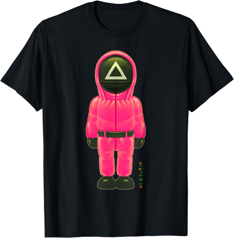Squid Game The Pink Soldier Full Body Chibi Chest Portrait T-Shirt