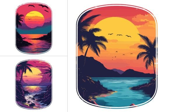 Summer T-Shirt Design Vector Graphic Bundle