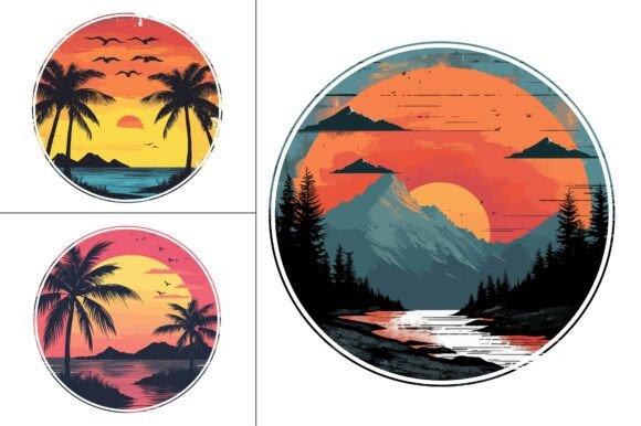 Summer T-Shirt Design Vector Graphic Bundle