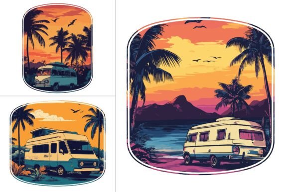 Summer T-Shirt Design Vector Graphic Bundle