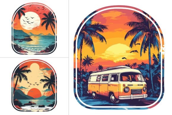 Summer T-Shirt Design Vector Graphic Bundle