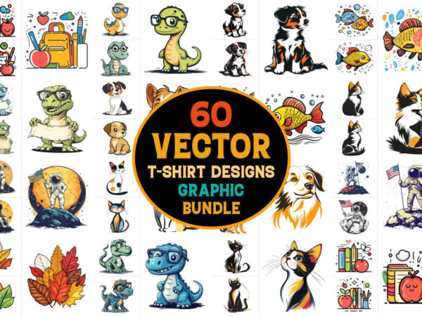 T-shirt design vector graphic bundle