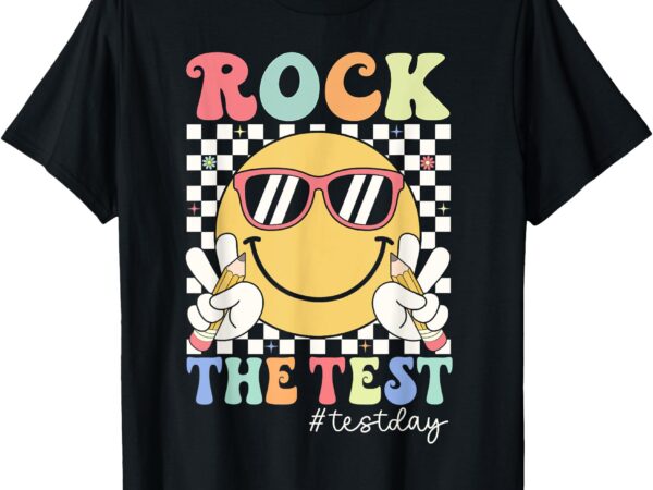 Test day rock the test motivational teacher testing day t-shirt