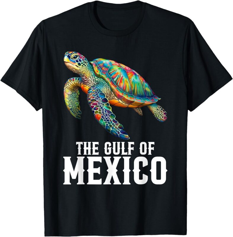 The Gulf of Mexico Sea Turtle Colorful Men Women Kids T-Shirt
