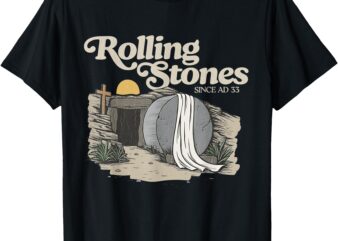 The Stone Was Rolled Away He Is Alive Retro Christian Easter T-Shirt