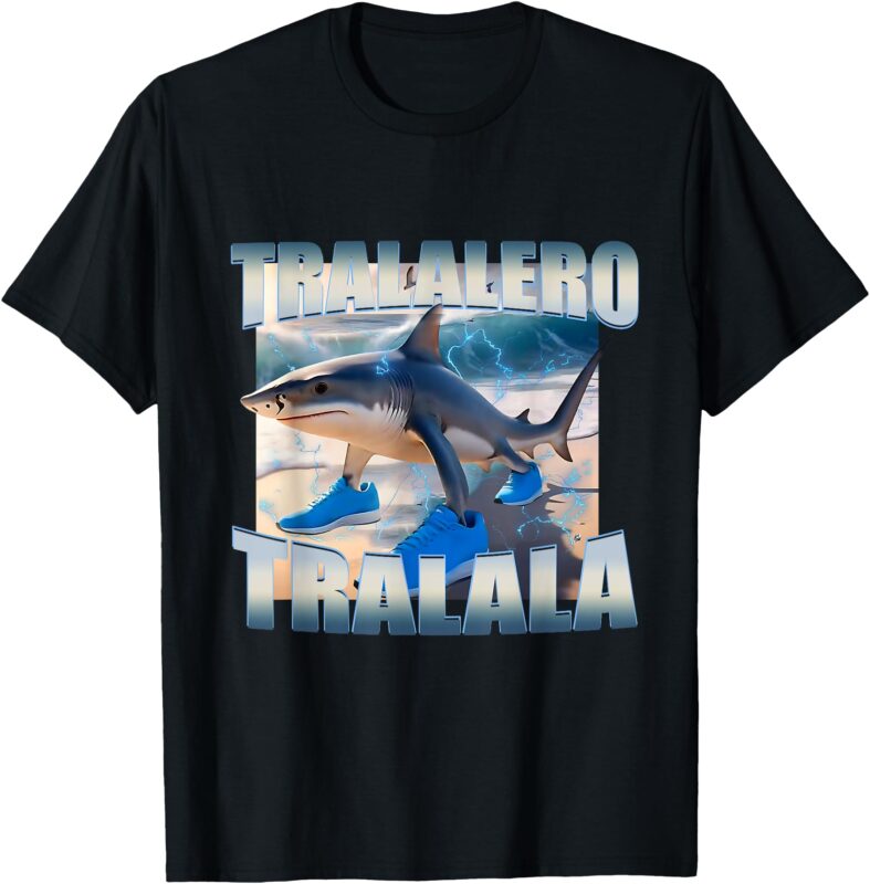 Tralalero Tralala Bootleg Brainrot Italian Brainrot Meme T-Shirt