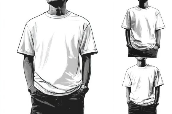 T-shirt mockup, Realistic T-shirt mockup, Blank T-shirt mockup, 3D T-shirt mockup, High-quality T-shirt mockup, Hanging T-shirt mockup
