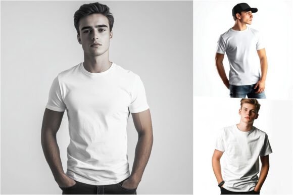 T-shirt mockup, Realistic T-shirt mockup, Blank T-shirt mockup, 3D T-shirt mockup, High-quality T-shirt mockup, Hanging T-shirt mockup