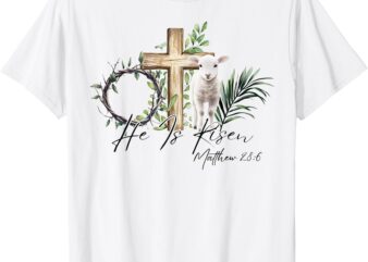 True Story He Is Risen Jesus Christian Cross Happy Easter T-Shirt