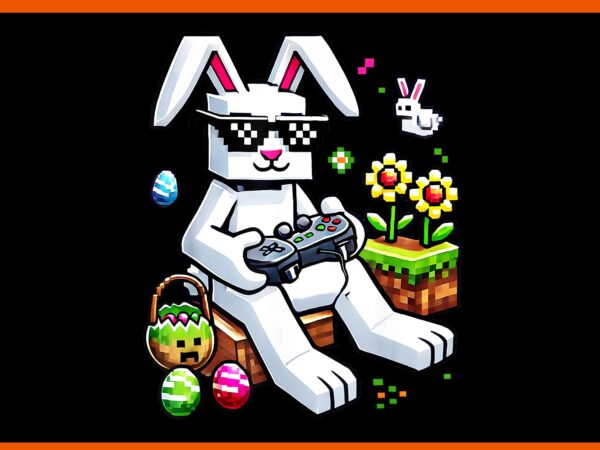 Happy easter day bunny egg video game png graphic t shirt Happy easter day bunny egg video game png graphic t shirt