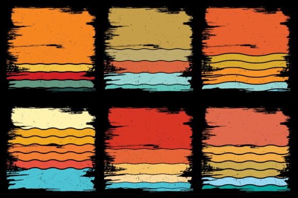 Retro style Sunset Collection,Retro Style Vintage Sunset Collection,Sun retro badge and emblem, Vintage Sunrise retro sunset