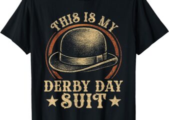 Vintage This Is My Derby Day Suit – Funny Horse Racing Derby T-Shirt