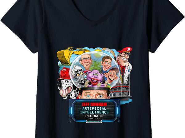 Womens jeff dunham peoria, il (2025) v-neck t-shirt