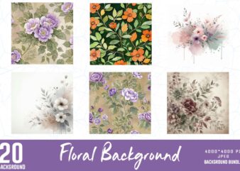 Trendy Retro Floral t-shirt design bundle of 20 designs – download instantly Retro Vintage Tee’s Bundle