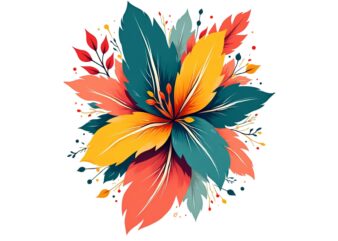 Trendy Retro Floral Punk Graphics t-shirt design jpeg & png designs