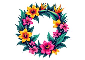 Colourful Vintage Floral t-shirt design download instantly