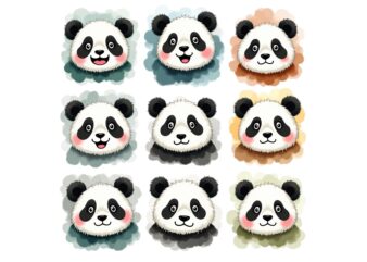 Trendy Retro Punk Panda Lover Graphics t-shirt design jpeg & png design