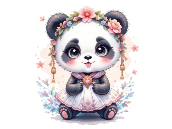 Colourful vintage musica addict panda t-shirt design download instantly Colourful vintage musica addict panda t-shirt design download instantly
