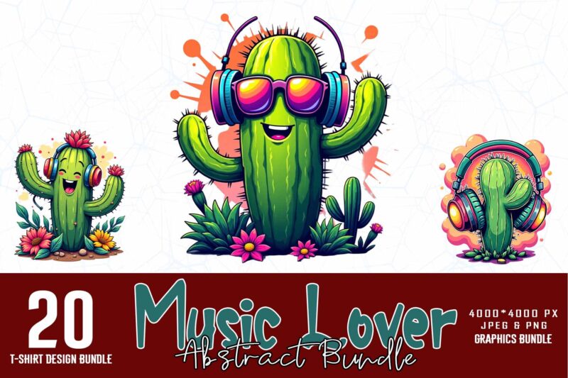 Vintage Music Lover t-shirt design bundle of 20 designs – download instantly Retro Vintage Bundle