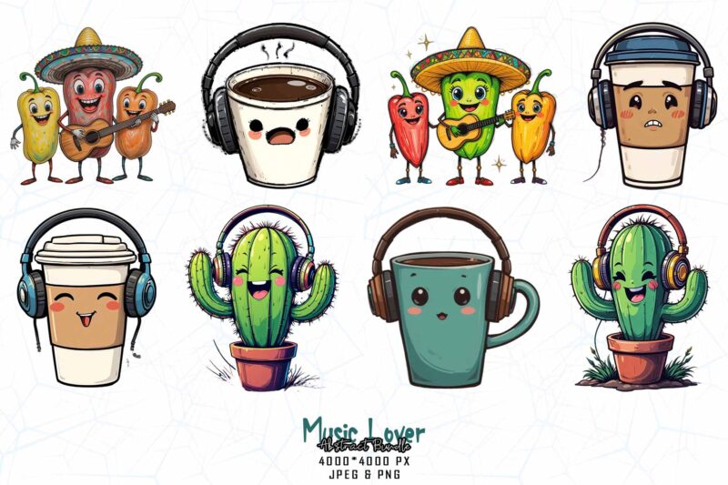 Vintage Music Lover t-shirt design bundle of 100 designs – download instantly
