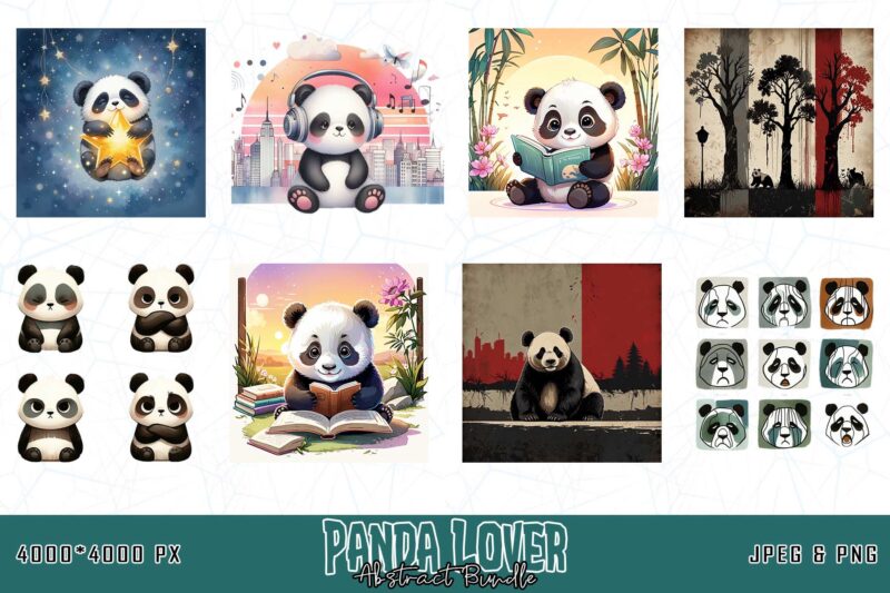Popular Abstract Music Lover t-shirt design bundle of 20 designs – download instantly