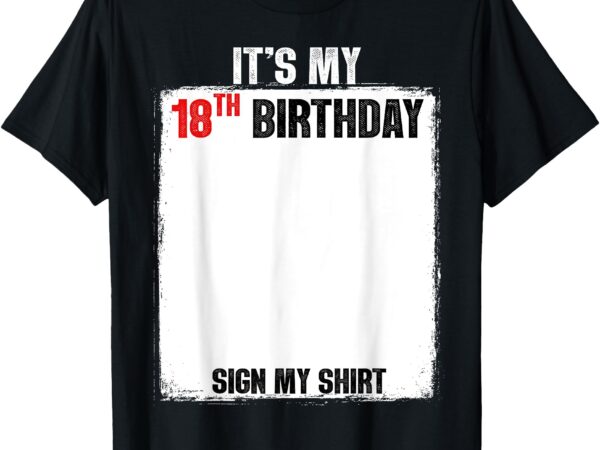 18th birthday, unique signature keepsake for men and women t-shirt