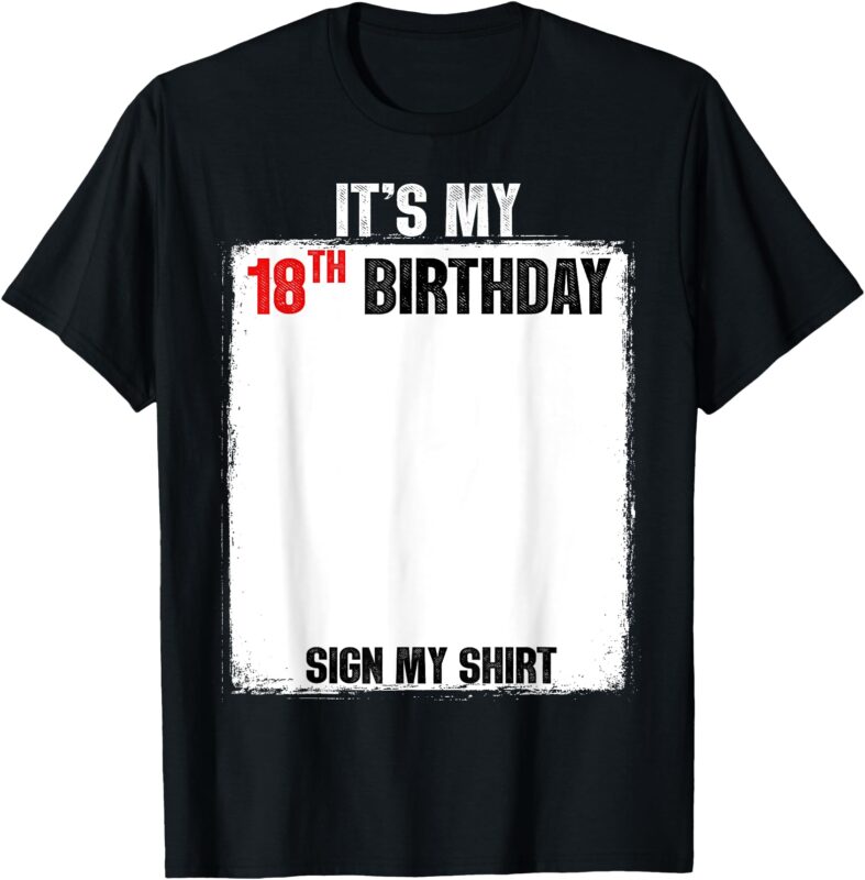 18th Birthday, Unique Signature Keepsake for men and women T-Shirt