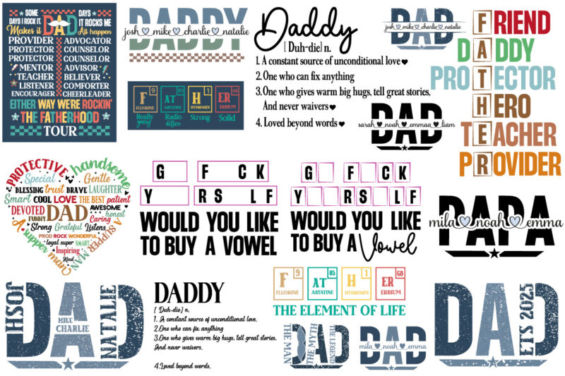 Father’s Day SVG Bundle, Father’s Day t shirt design, Dad