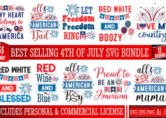 4th of July SVG, Fourth of July SVG, Independence Day SVG, Patriotic SVG File, July 4th Shirt Design, Cricut 4th of July,SVGs