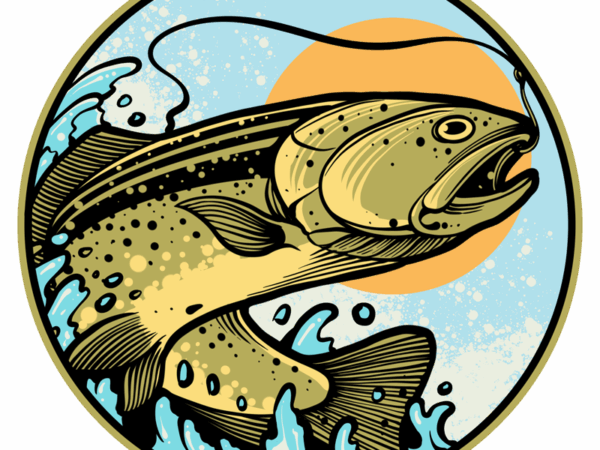 Summer fishing t shirt template vector