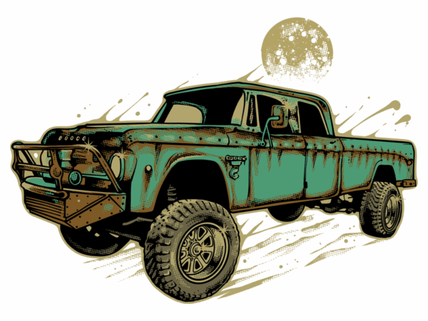 Vintage truck t shirt vector art