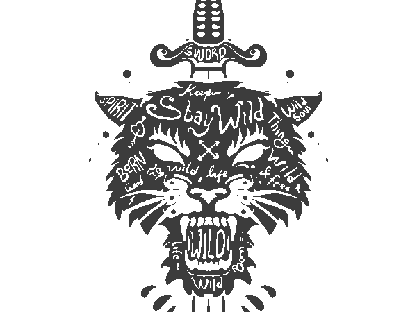 Spirit wild t shirt template vector