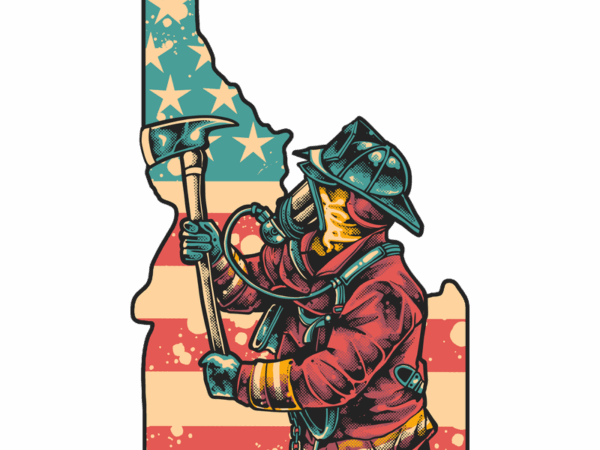 Idaho firefighter t shirt design for sale