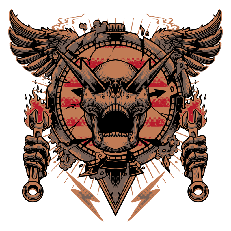 Skull Blue Collar