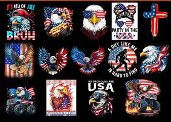 Bundle Bald Eagle 4th Of July PNG, Bald Eagle 4TH Of July PNG, Bundle 4th Of July PNG