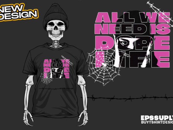 Dope live urban streetwear t-shirt design png ready to print and silkscreen printing Dope live urban streetwear t-shirt design png ready to print and silkscreen printing