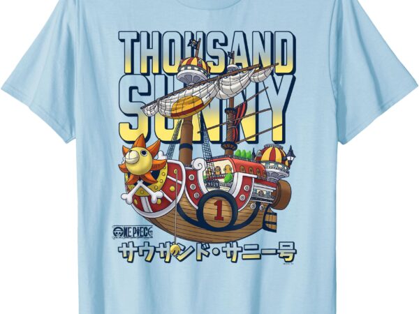Anime thousand sunny pirate ship t-shirt