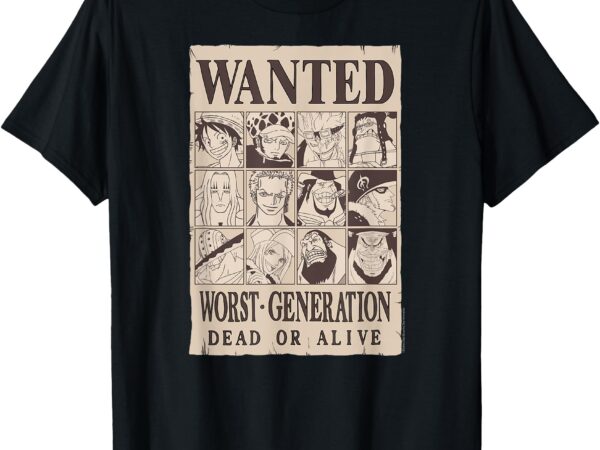 Anime worst generation wanted poster collage t-shirt