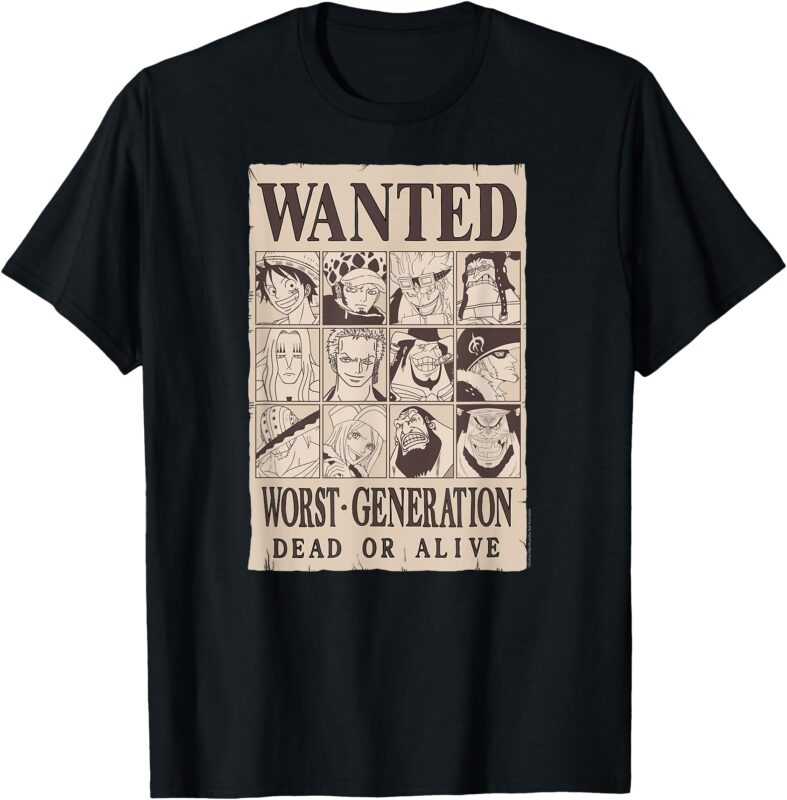Anime Worst Generation Wanted Poster Collage T-Shirt