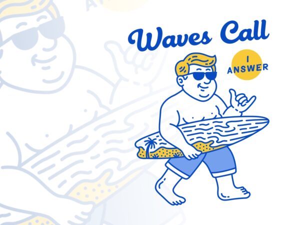 Waves call, i answer t shirt design for sale
