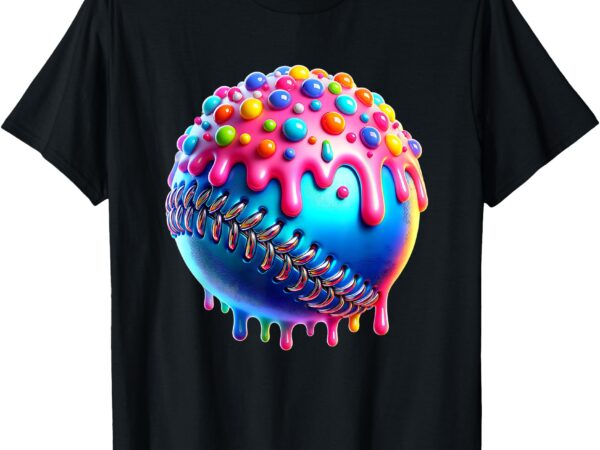 Baseball ice cream drip youth boys kids baseball t-shirt