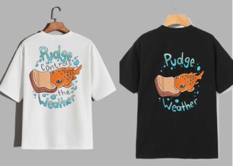 Pudge Controls The Weather Funny Womens Mens T-Shirt design
