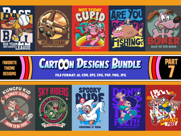Cartoon designs bundle part 7