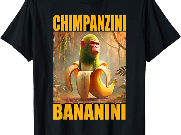 Chimpanzini bananini italian brainrot meme boys, gilrs, kids t-shirt