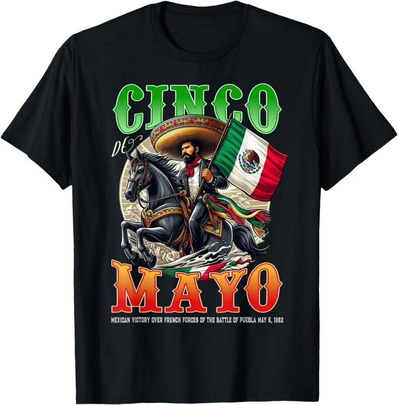 Cinco De Mayo Battle of Puebla 1862 Mexican Men Women Kids T-Shirt