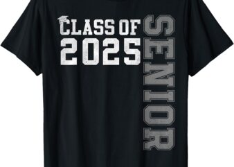 Class of 2025 Senior 25 Grad High School College Graduation T-Shirt