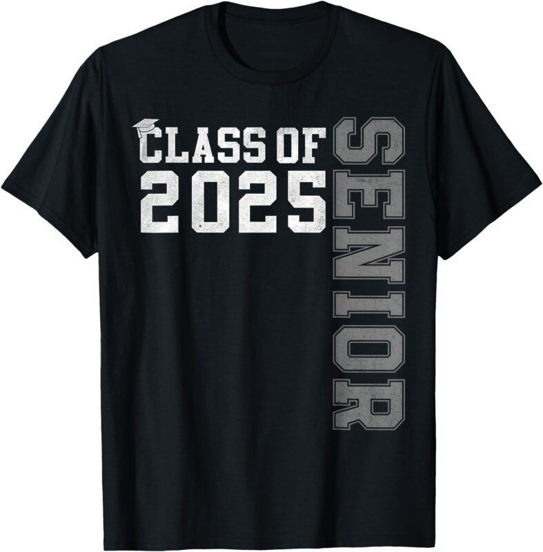 Class of 2025 Senior 25 Grad High School College Graduation T-Shirt